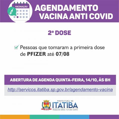 Agenda de vacinação anti Covid-19 - 13 de outubro de 2021