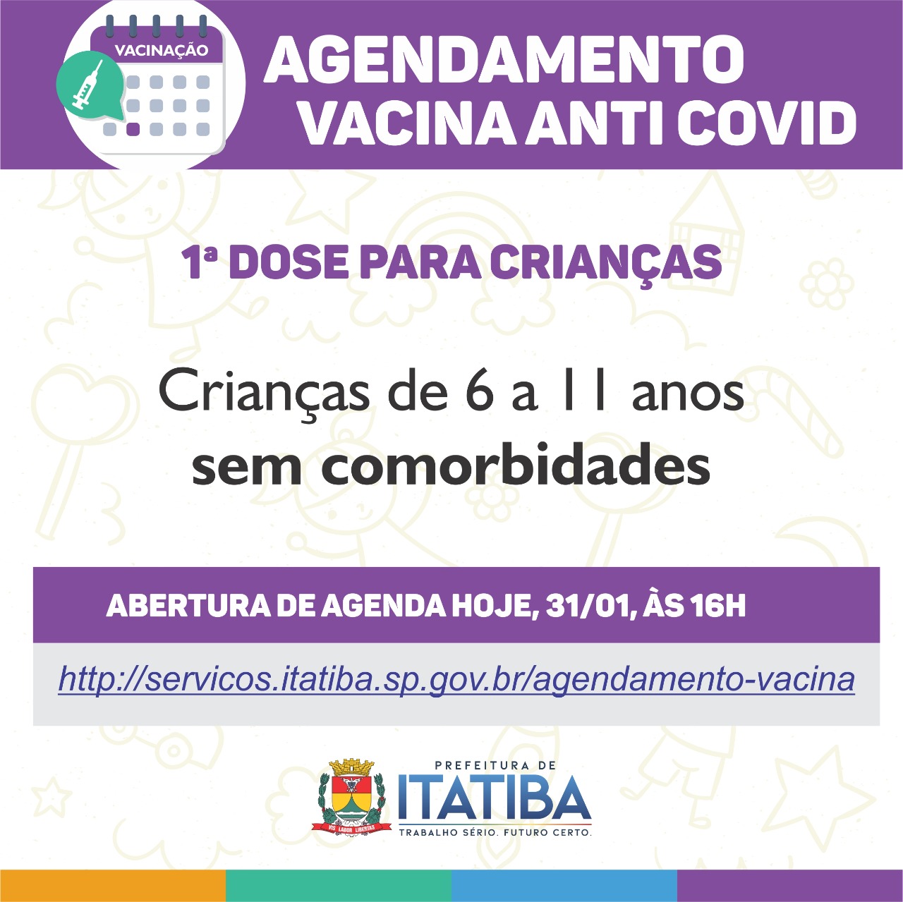 Agenda de vacinação anti Covid-19 - 31 de janeiro de 2022